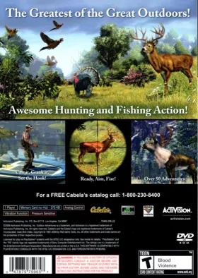 Cabela's Outdoor Adventures 2010 box cover back